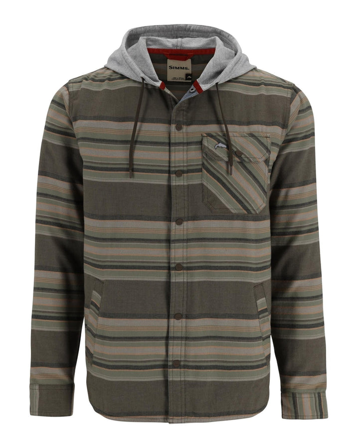Simms - M's Santee Flannel - Hickory/Dolomite Blanket Stripe - Apparel - Fly Fish Food