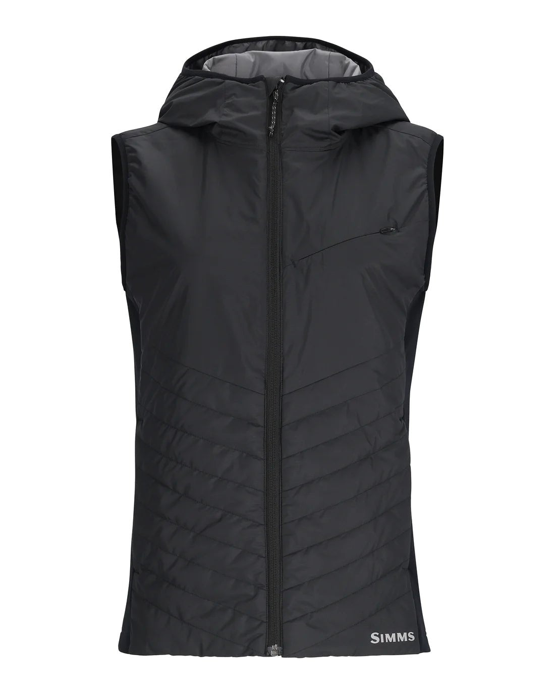 Simms - W's Fall Run Hybrid Hooded Vest - Black - Apparel - Fly Fish Food
