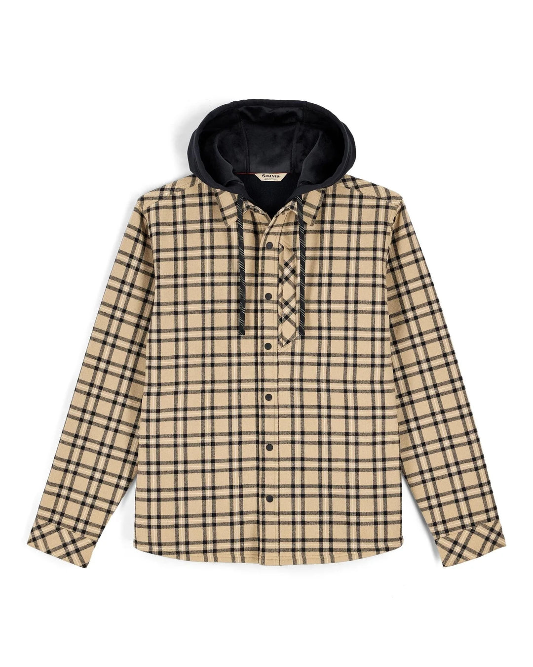 Simms - M's Coldweather Hooded Shacket - Wakemup Plaid Cork - Apparel - Fly Fish Food