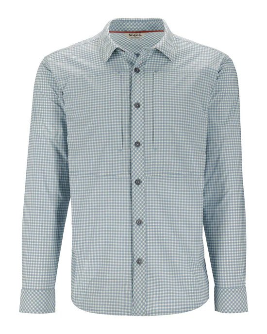 Simms Men's Stone Cold LS Shirt - Albacore Stone Cold Check - Apparel - Fly Fish Food