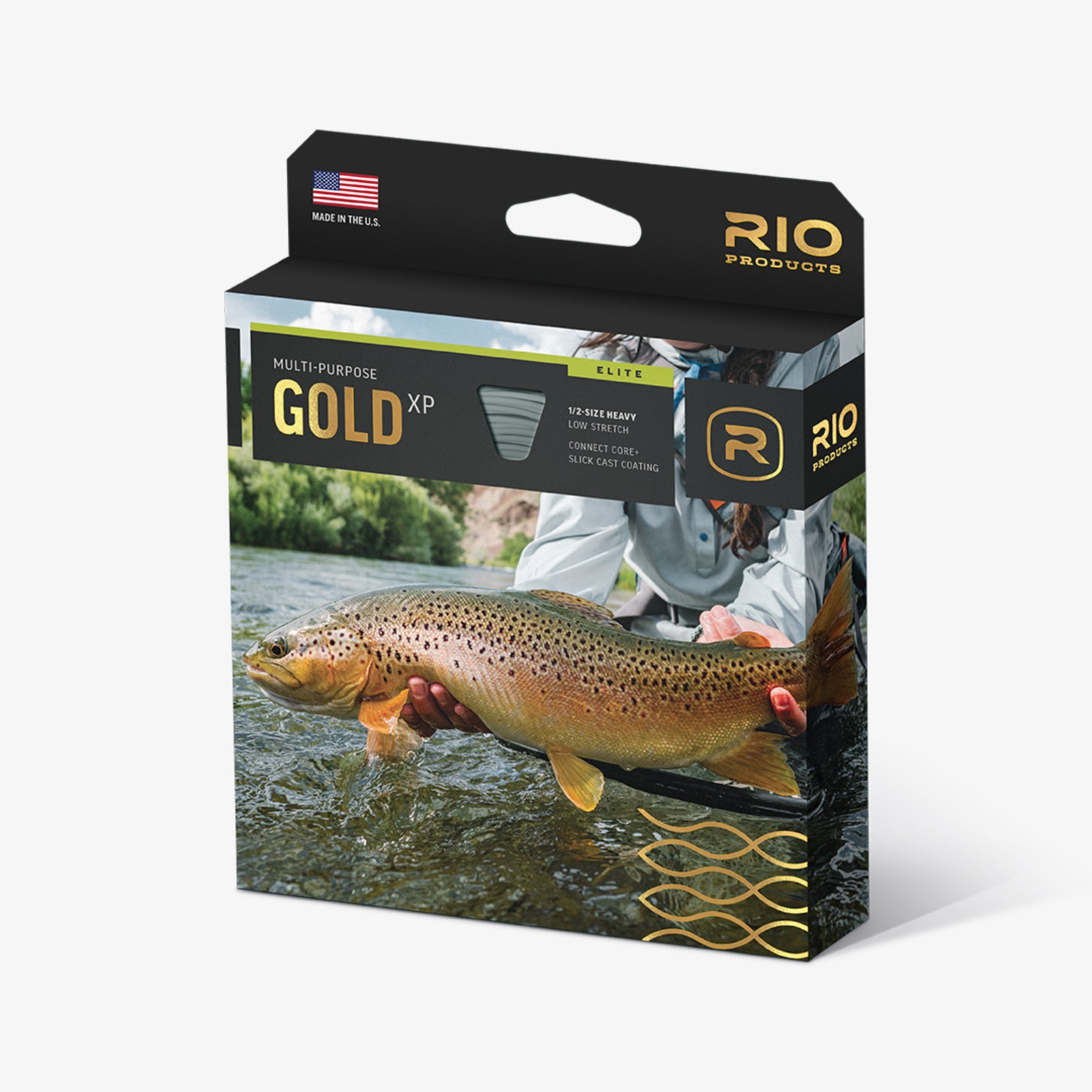 Rio Elite Gold XP - Moss/Electric Green/Gray - Fly Lines - Fly Fish Food