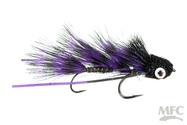 Galloup's Barred Micro Dungeon - Black/Purple - Flies - Fly Fish Food