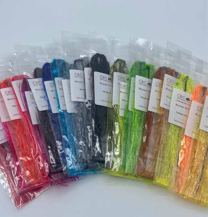 Buzzer Wrap for Chrominoids - Synthetic Fibers & Flash - Fly Fish Food