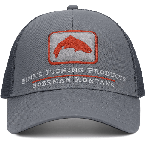 Simms Single Haul Small Fit Trucker - Gunmetal Trout - Hats - Fly Fish Food
