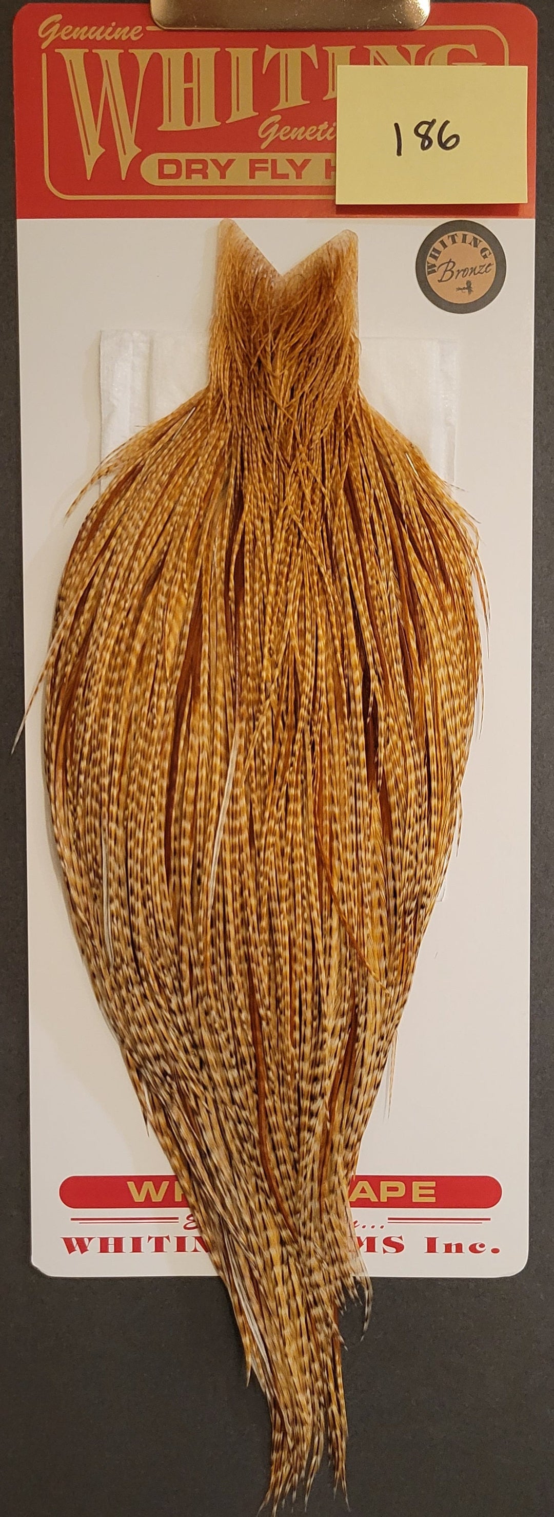 Flash Sale Hackle 186 - Whiting Cape Bronze - Barred Dark Ginger (sizes 8-22)
