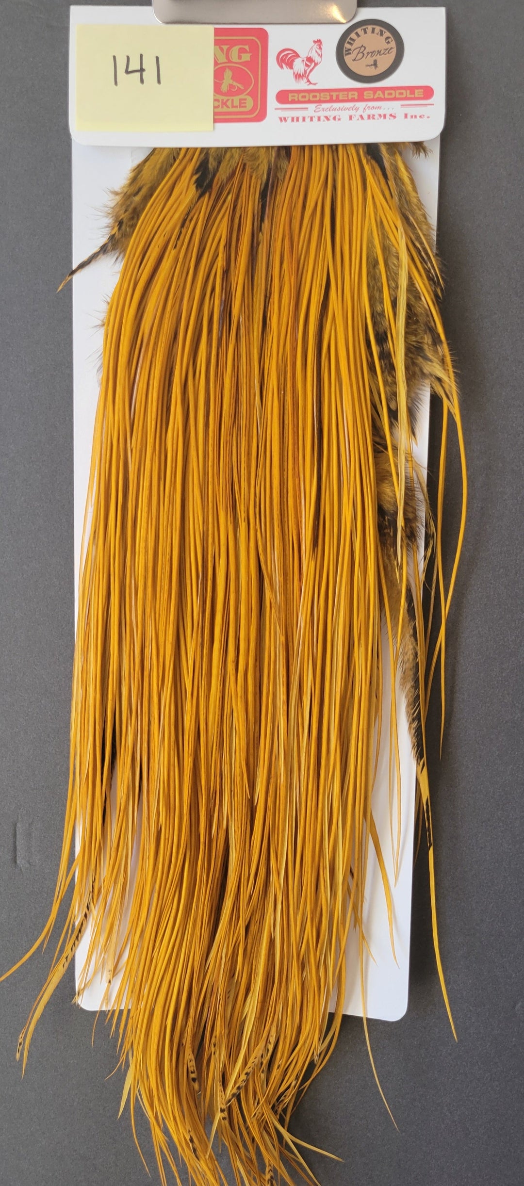 Flash Sale Hackle 141 - Whiting Saddle Bronze - White dyed Copper Olive (size 18-20)