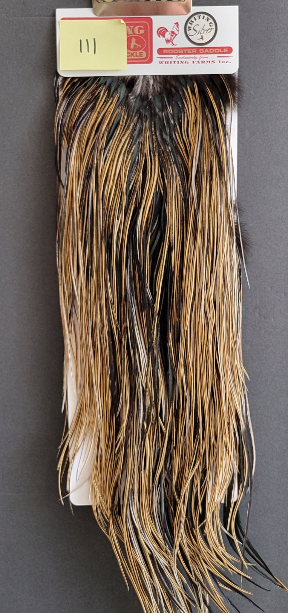 Flash Sale Hackle 111 - Whiting Saddle Silver - Godlen Badger (size 18 - 20) - Hackle - Fly Fish Food