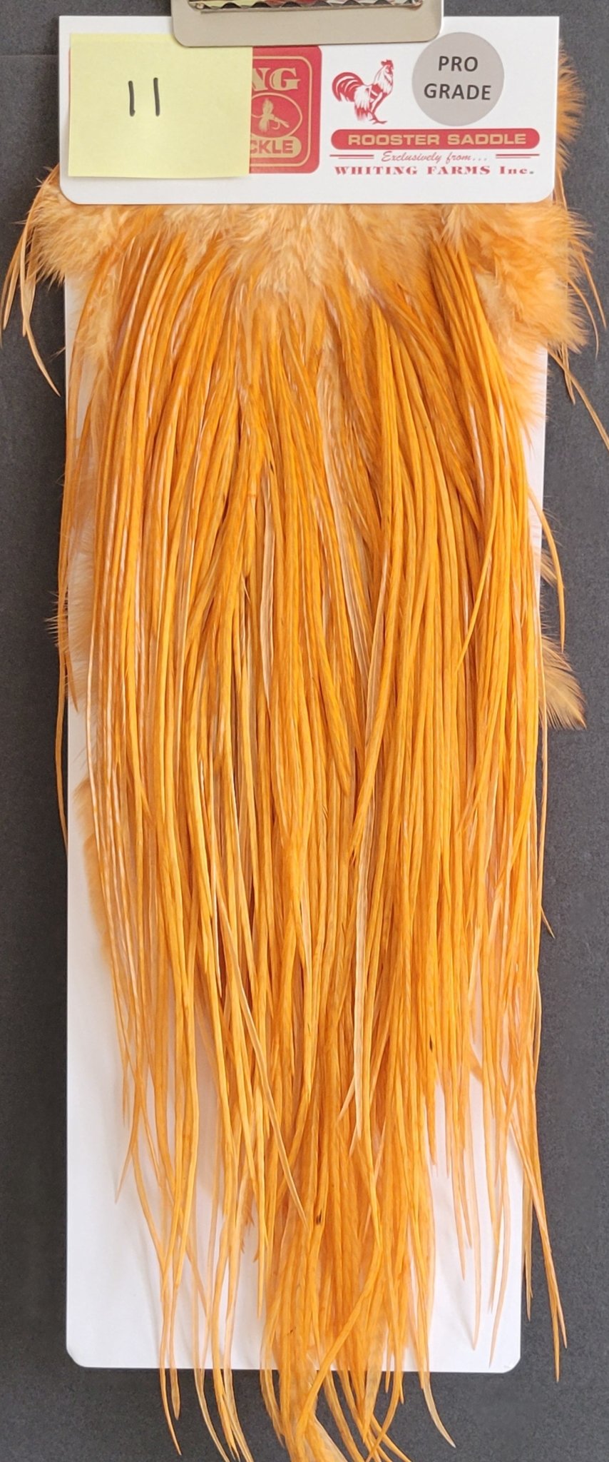 Flash Sale Hackle 11 - Whiting Saddle Pro - White Dyed Golden Brown (size 14 - 18) - Hackle - Fly Fish Food