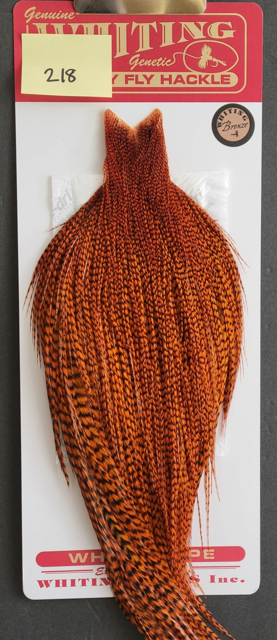 Flash Sale Hackle 218 - Whiting Cape Bronze - Grizzly Dyed Burnt Orange (sizes 8 - 22) - Hackle - Fly Fish Food