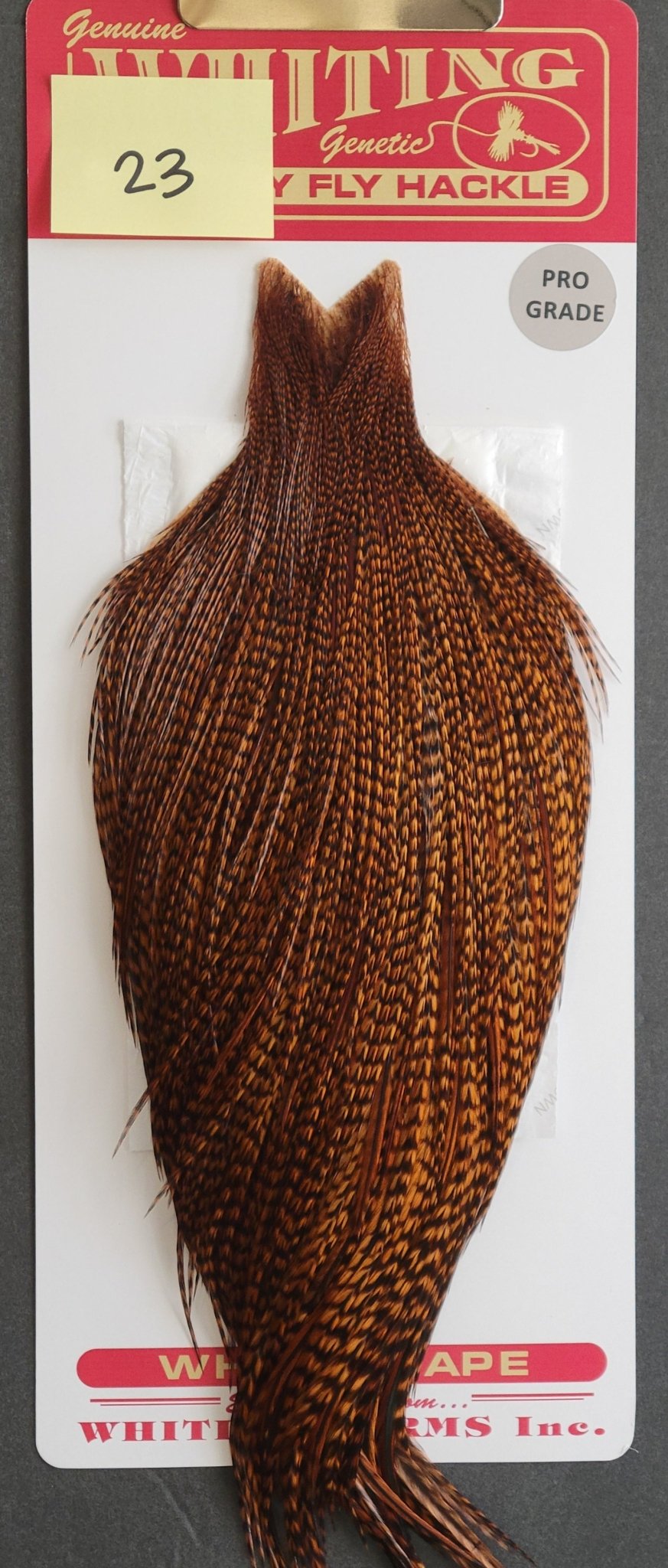 Flash Sale Hackle 23 - Whiting Cape Pro - Grizzly Dyed Brown (sizes 8 - 22) - Hackle - Fly Fish Food
