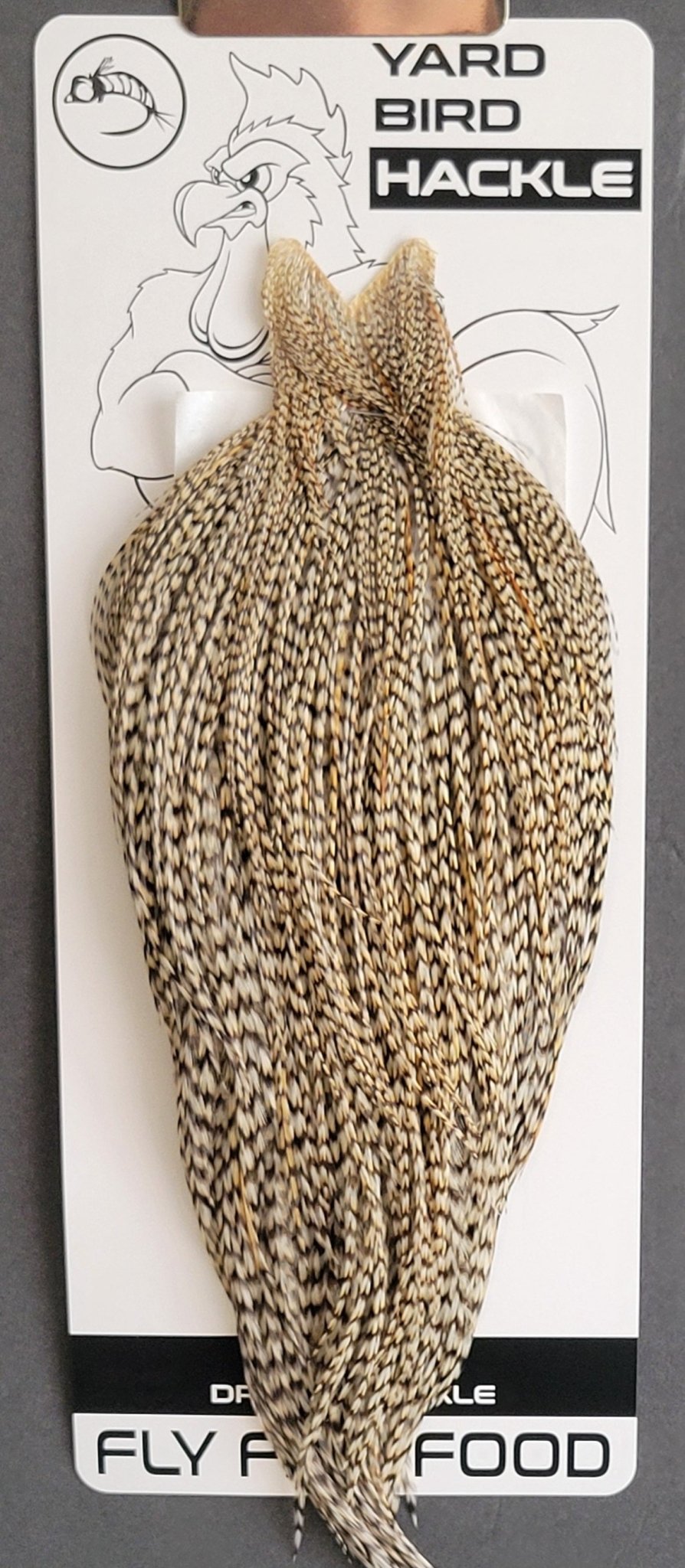 Flash Sale Hackle 249 - Yard Bird Cape NA - Grizzly Variant (sizes 8 - 22) - Hackle - Fly Fish Food