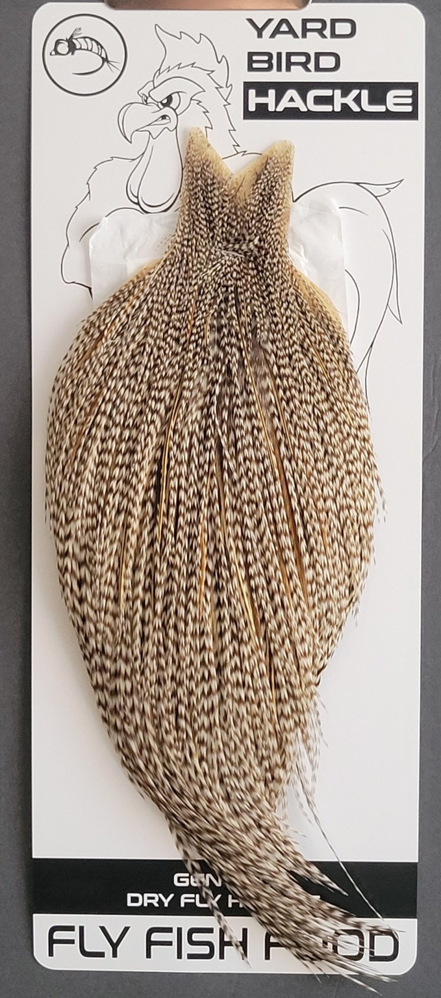 Flash Sale Hackle 251 - Yard Bird Cape NA - Grizzly Variant (sizes 8 - 22) - Hackle - Fly Fish Food