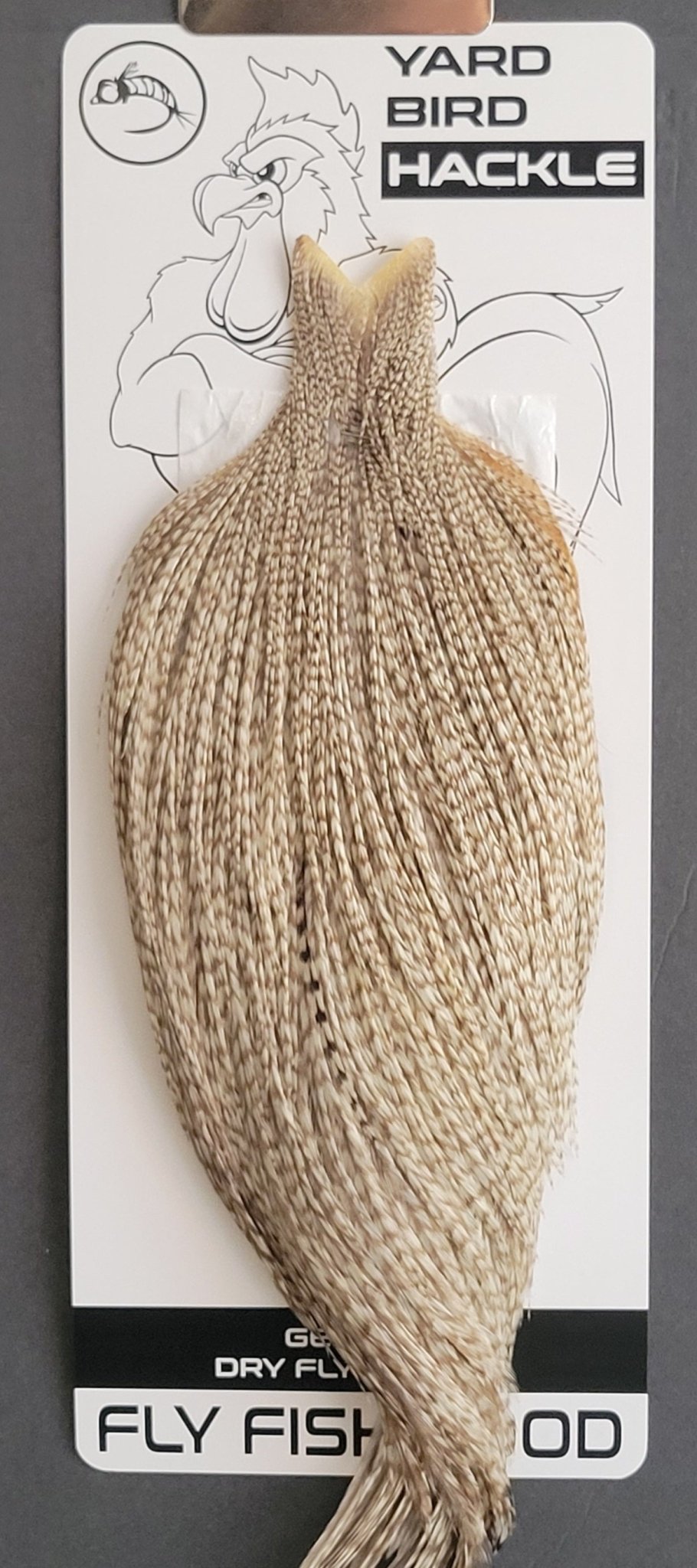 Flash Sale Hackle 252 - Yard Bird Cape NA - Dun Grizzly (sizes 8 - 22) - Hackle - Fly Fish Food