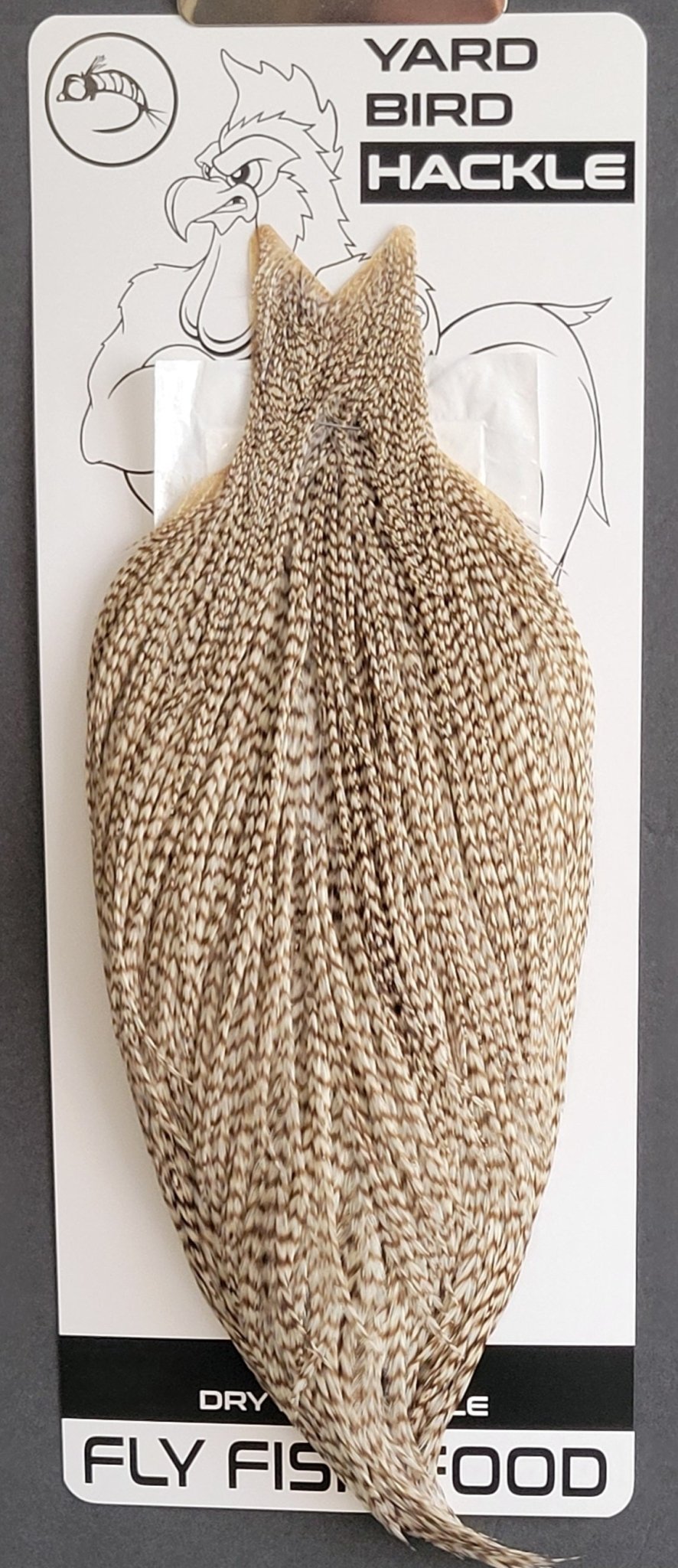 Flash Sale Hackle 257 - Yard Bird Cape NA - Dun Grizzly (sizes 8 - 22) - Hackle - Fly Fish Food