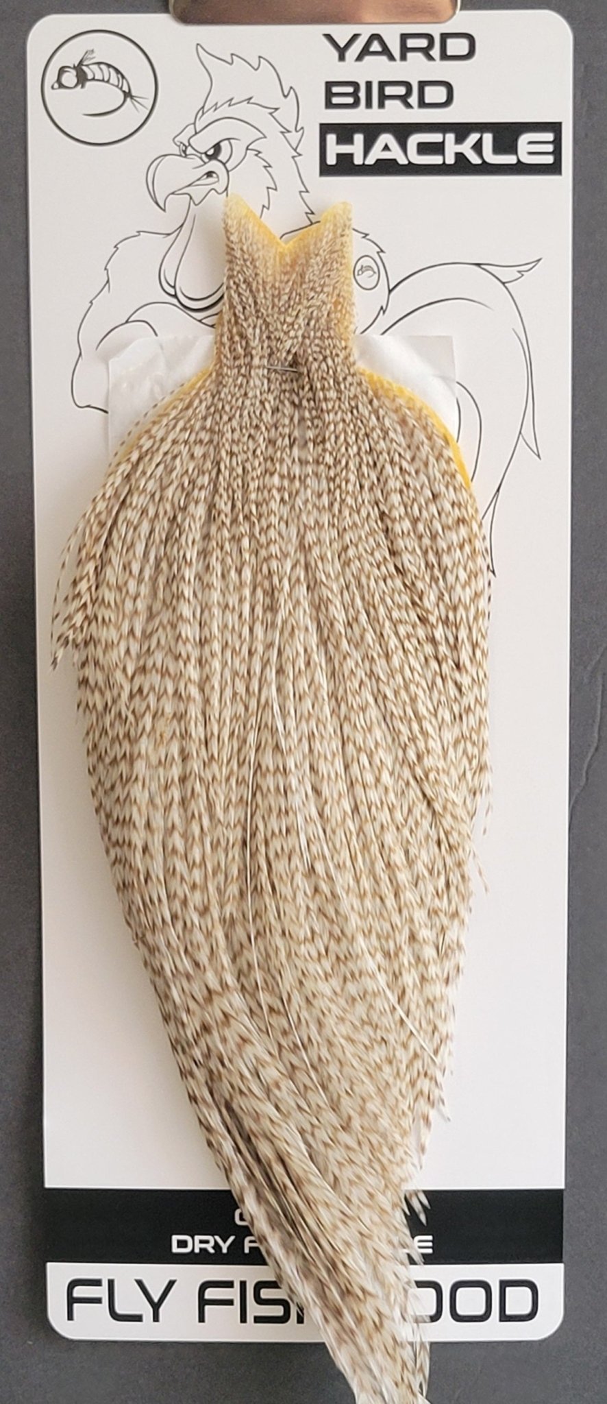 Flash Sale Hackle 285 - Yard Bird Cape NA - Dun Grizzly (sizes 8 - 22) - Hackle - Fly Fish Food