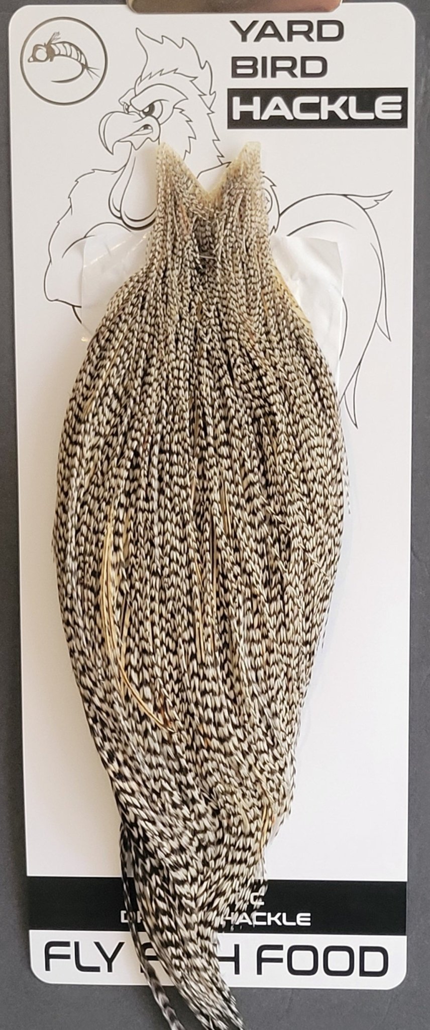 Flash Sale Hackle 298 - Yard Bird Cape NA - Grizzly Variant (sizes 8 - 22) - Hackle - Fly Fish Food