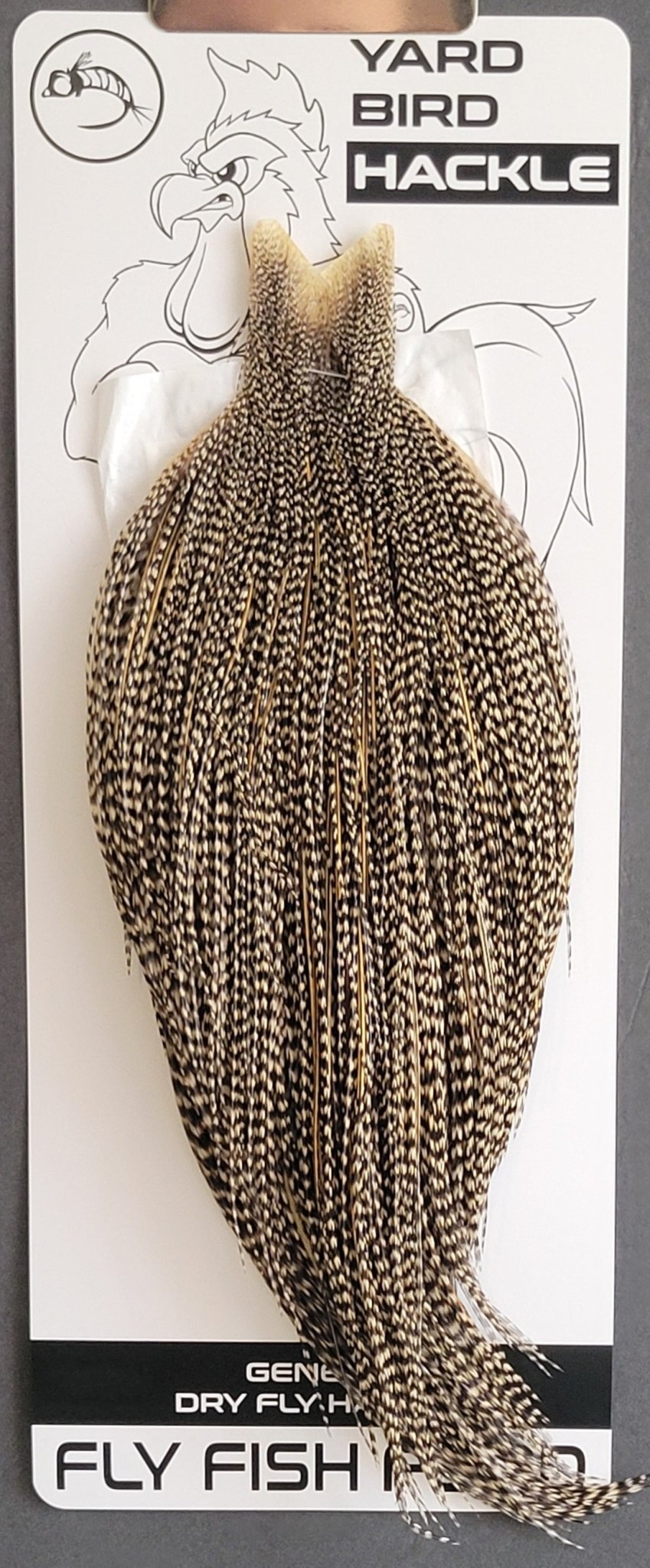 Flash Sale Hackle 315 - Yard Bird Cape NA - Grizzly Variant (sizes 8 - 22) - Hackle - Fly Fish Food
