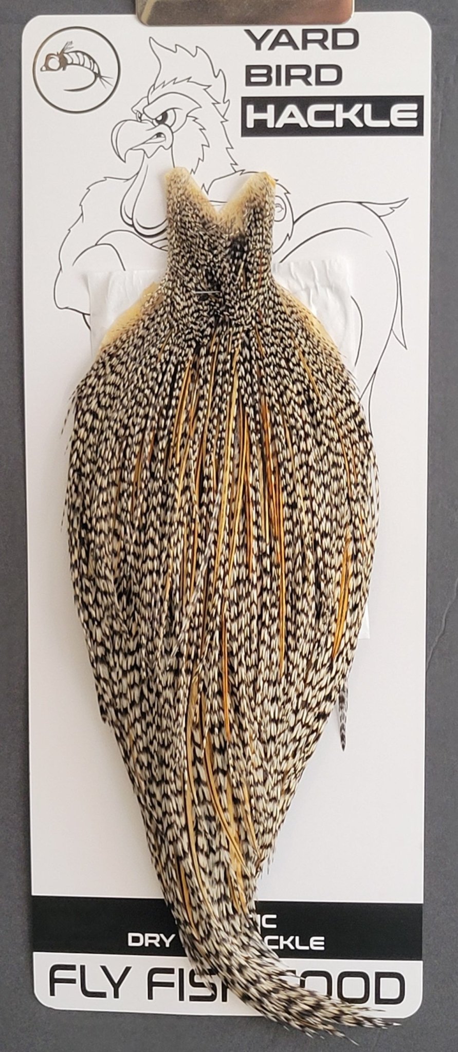 Flash Sale Hackle 3 - Yard Bird Cape NA - Grizzly Variant (sizes 8 - 22) - Hackle - Fly Fish Food