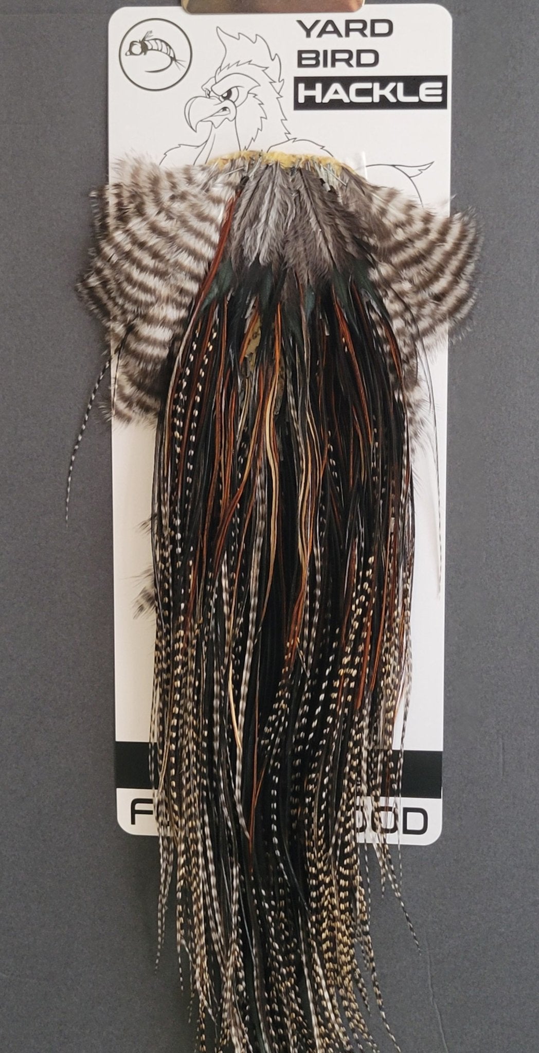 Flash Sale Hackle 405 - Yard Bird Saddle NA - Grizzly Variant (size 16 - 18) - Hackle - Fly Fish Food