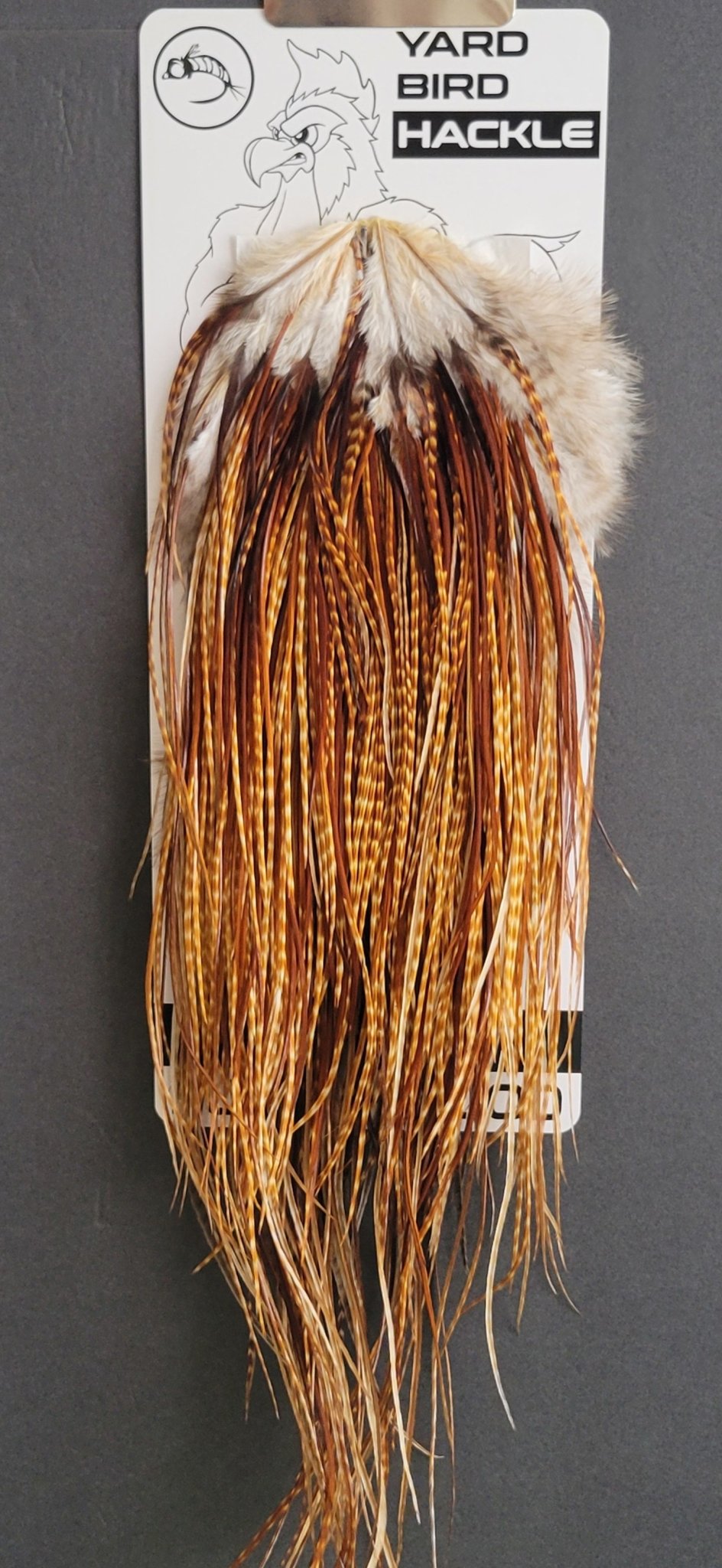 Flash Sale Hackle 440 - Yard Bird Saddle NA - Barred Dark Ginger (size 16 - 18) - Hackle - Fly Fish Food