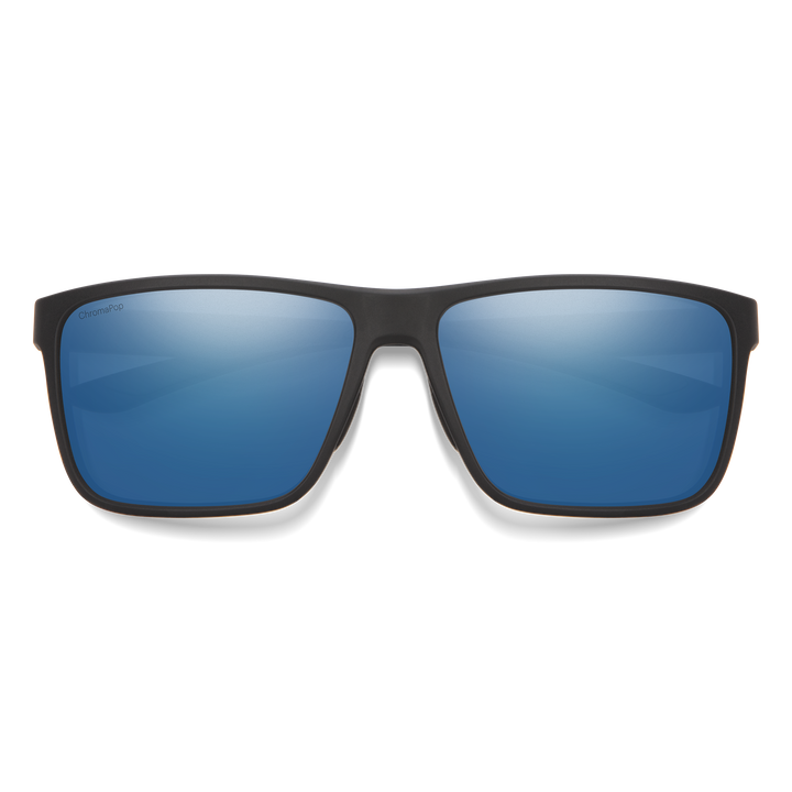 Riptide Matte Black / ChromaPop Polarized Blue Mirror