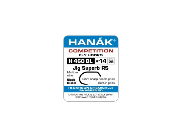 thumbnail image 2 of Hanak H490BL Jig Superb Trophy Hooks - Fly Tying Czech Nymph Hooks, Sizes 8-16 (25pk) 2 of 4
