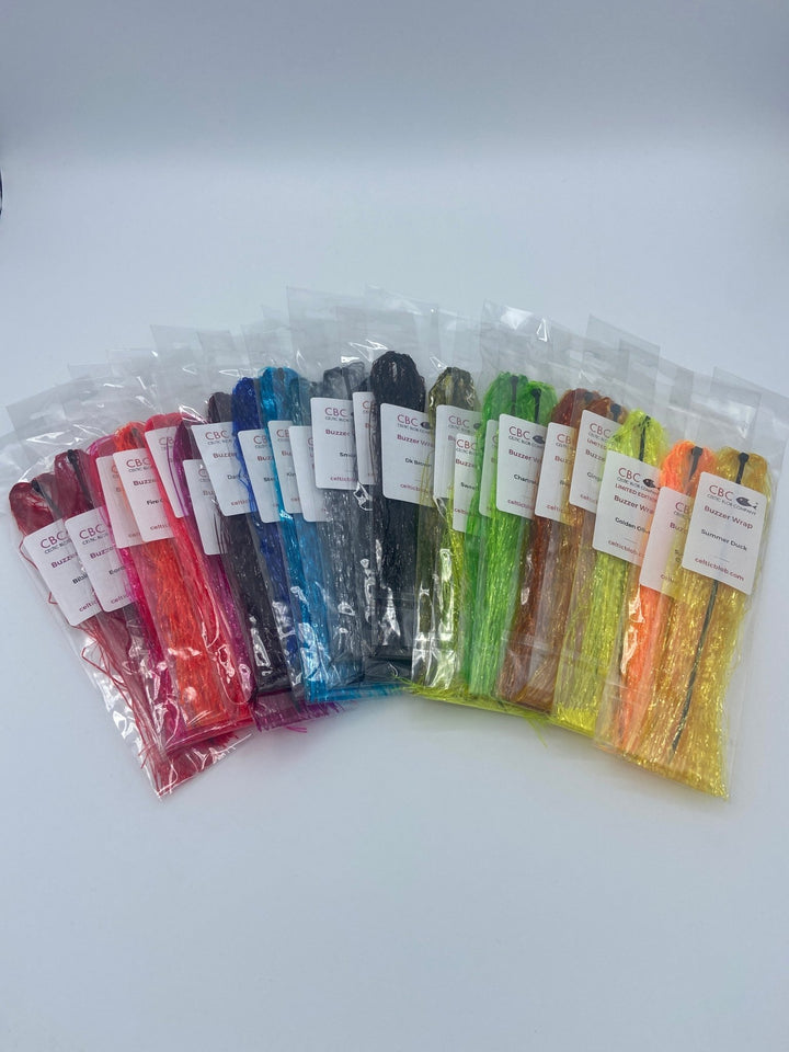 Buzzer Wrap for Chrominoids - Synthetic Fibers & Flash - Fly Fish Food