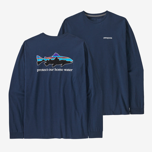 Patagonia - Men's Long-Sleeved Home Water Trout Responsibili-Tee - Lagom Blue