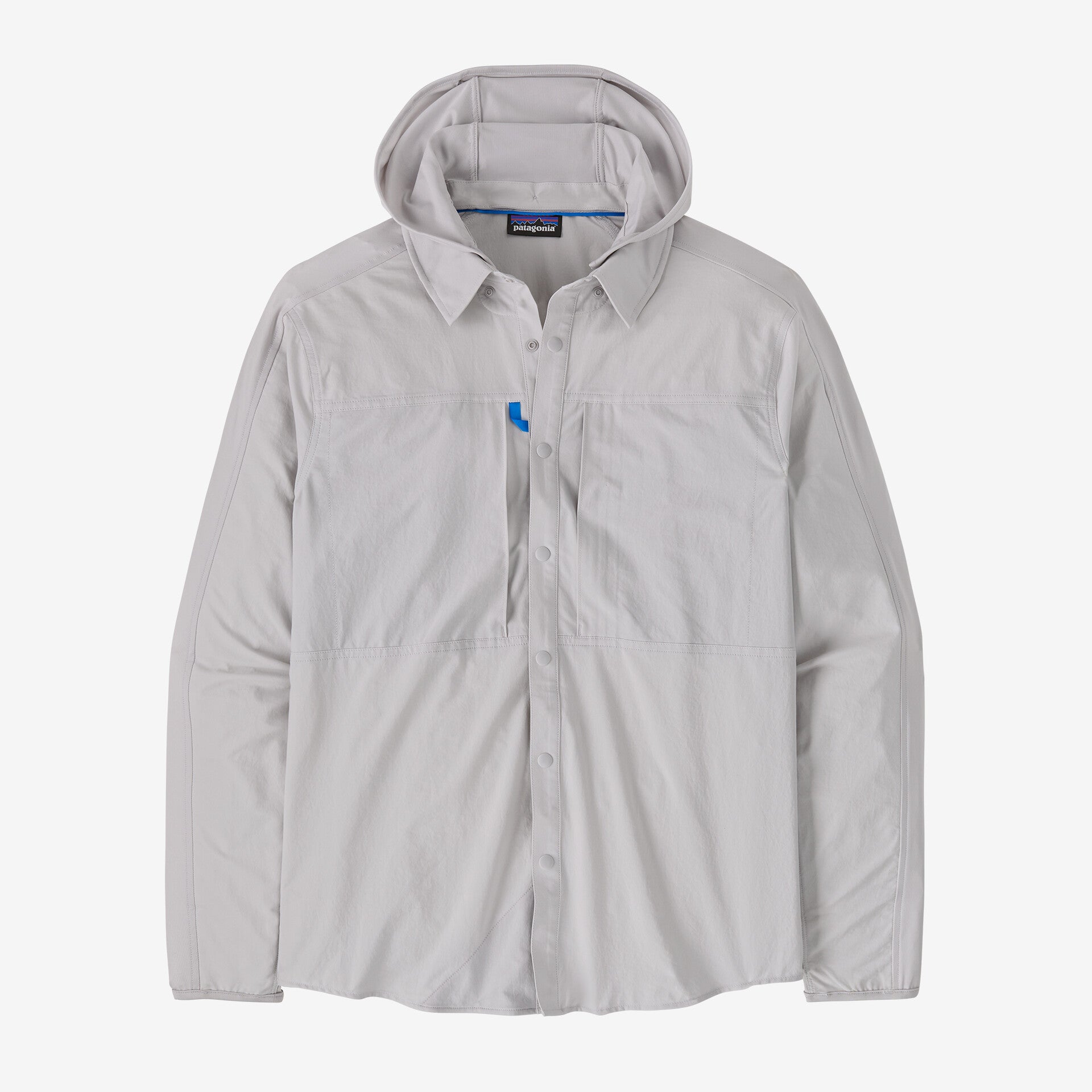 Patagonia - Men's River Rambler Hybrid Sun Hoody - Crisp Grey - Apparel - Fly Fish Food