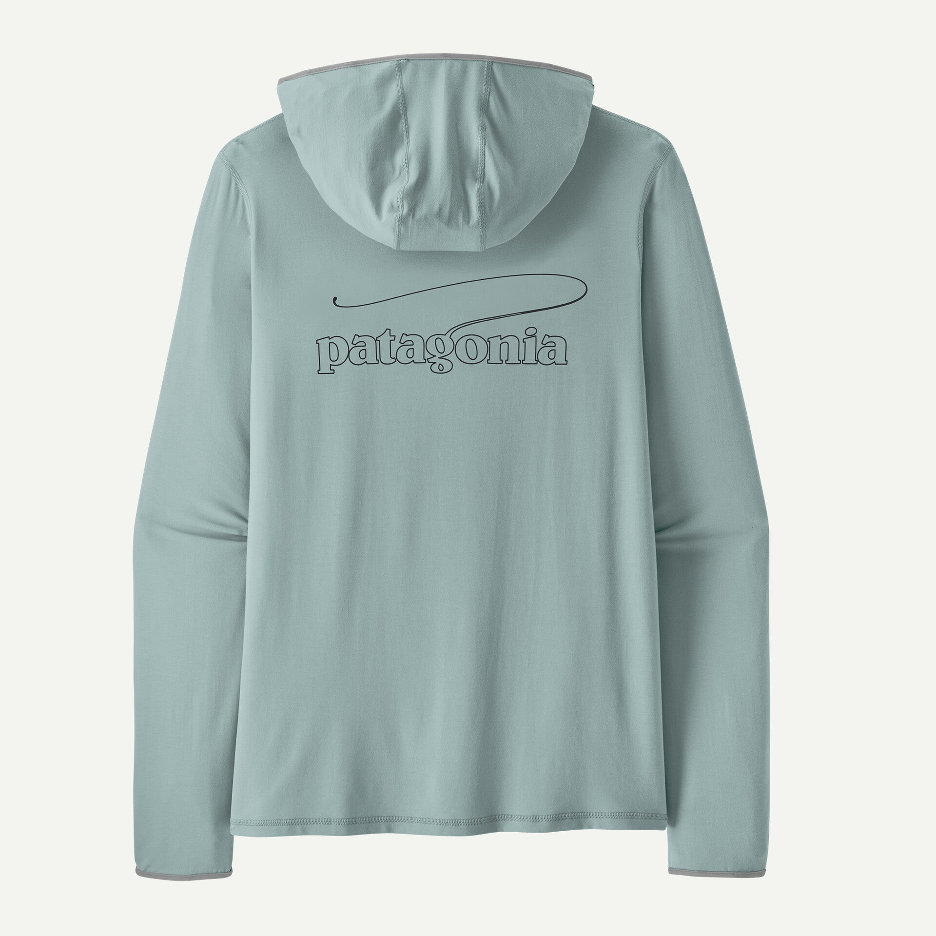Patagonia - Men's Tropic Comfort Natural Graphic Sun Hoody - Casting Logo: Thermal Blue - Apparel - Fly Fish Food