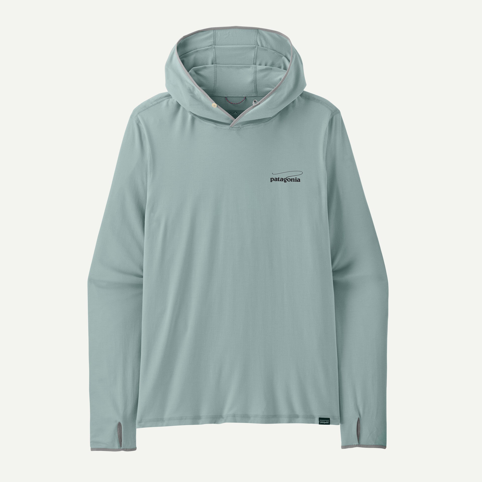 Patagonia - Men's Tropic Comfort Natural Graphic Sun Hoody - Casting Logo: Thermal Blue - Apparel - Fly Fish Food