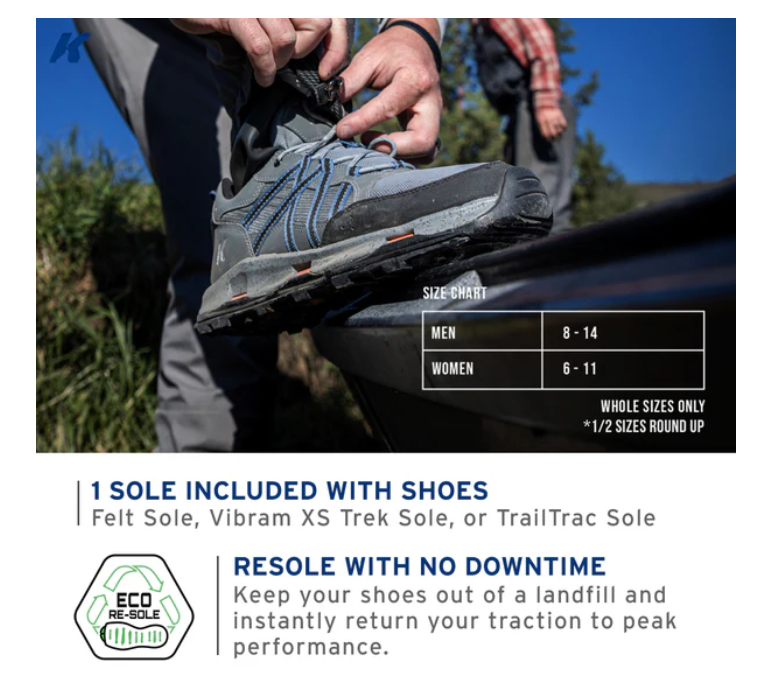 Korkers - All Axis Shoe - Vibram XS Trek Sole - Green