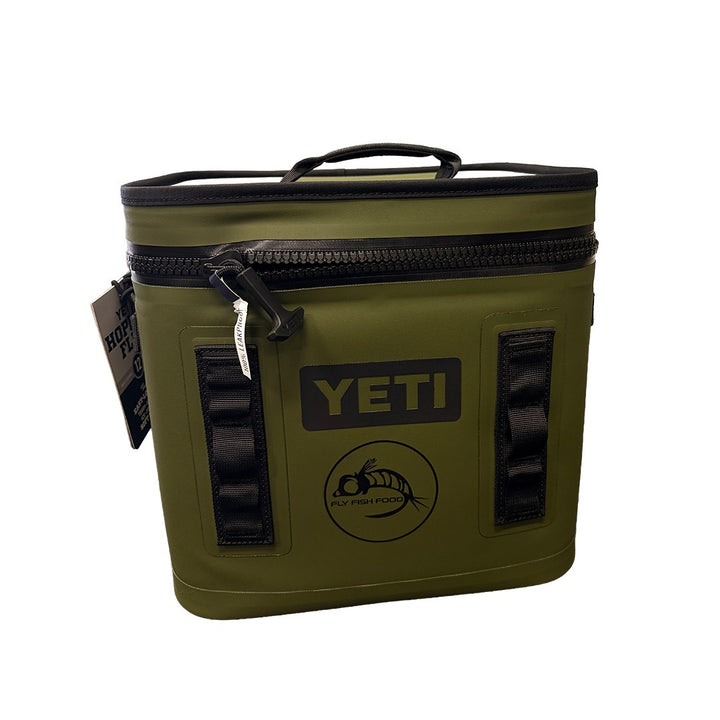 YETI Hopper Flip 12 Olive/Black - Fish Food Logo