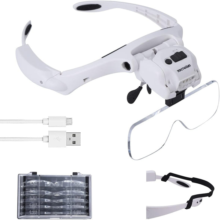 Rechargable LED Head Magnifier