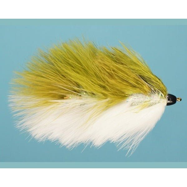 Galloup's Barely Legal (Cone Head) - Olive/White - Flies - Fly Fish Food