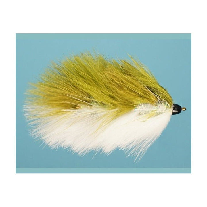 Galloup's Barely Legal (Cone Head) - Olive/White - Flies - Fly Fish Food