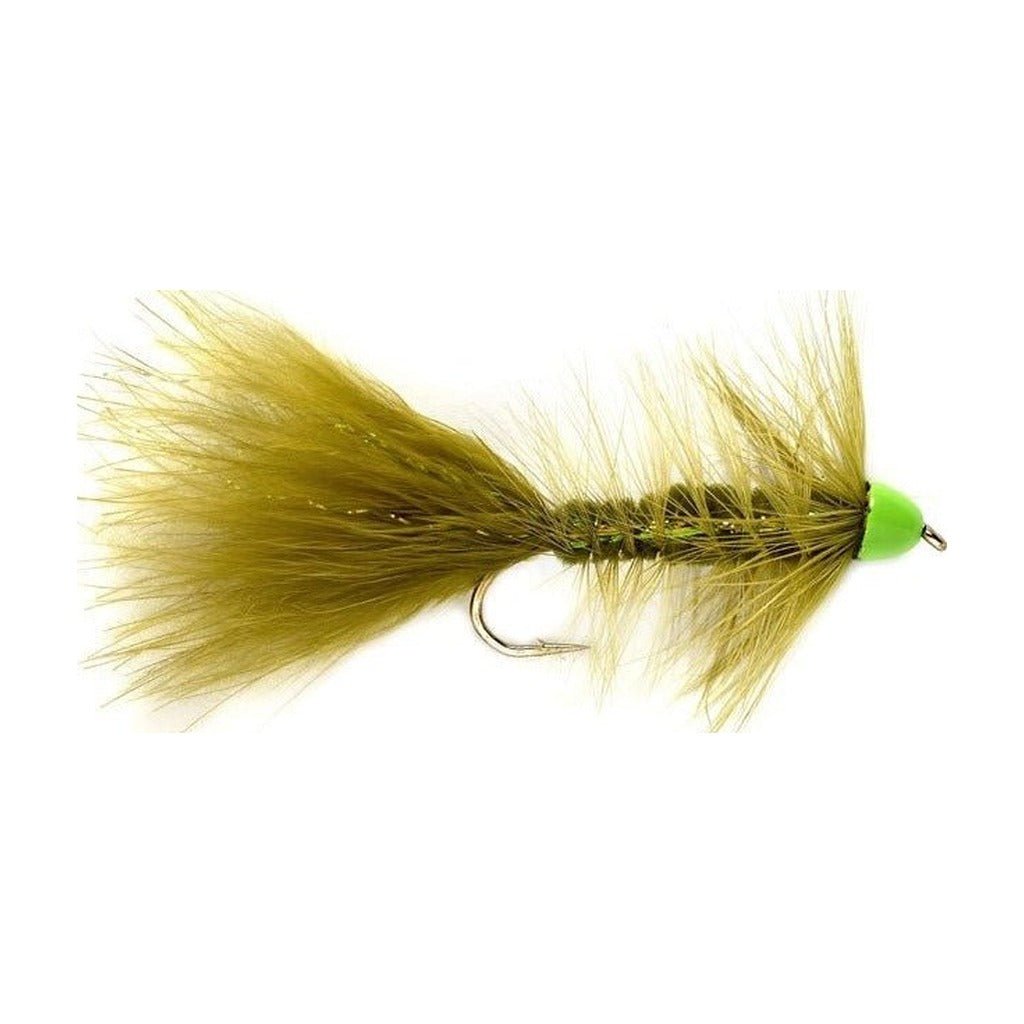 Hot Cone Bugger Olive & Chartreuse - Flies - Fly Fish Food