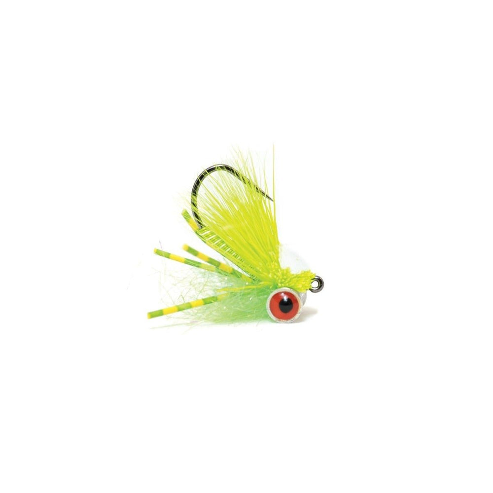 Bluegill Mini Slider White/Chartreuse - Flies - Fly Fish Food