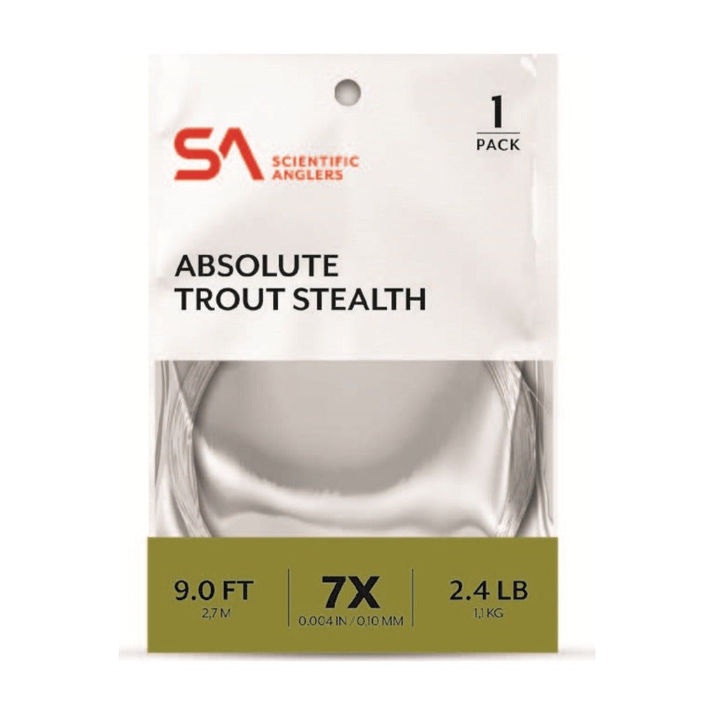 Scientific Anglers Absolute Trout Stealth Leader - 9' - Tippet, Leader & Accessories - Fly Fish Food