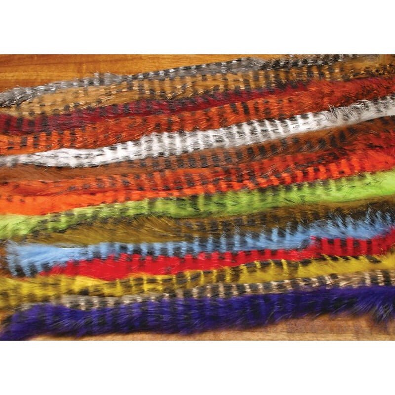 Black Barred Rabbit Strips - Hair & Fur - Fly Fish Food