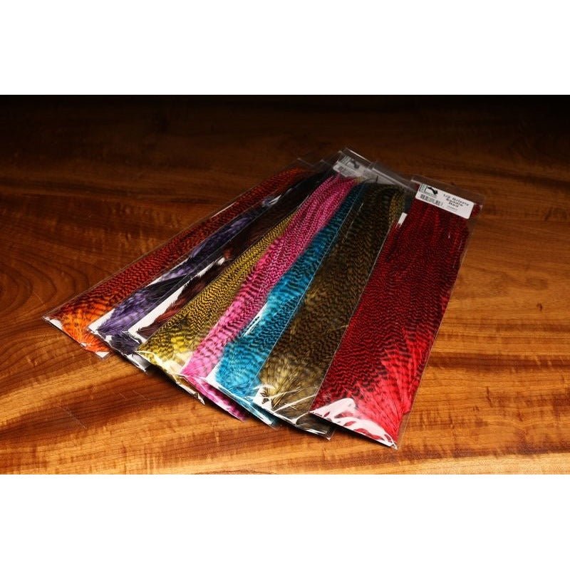 Hareline Half Grizzly Saddle - Hackle - Fly Fish Food