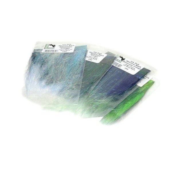 Ice Dub Minnow Back Shimmer Fringe - Synthetic Fibers & Flash - Fly Fish Food