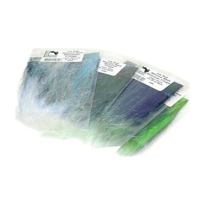 Ice Dub Minnow Back Shimmer Fringe - Synthetic Fibers & Flash - Fly Fish Food