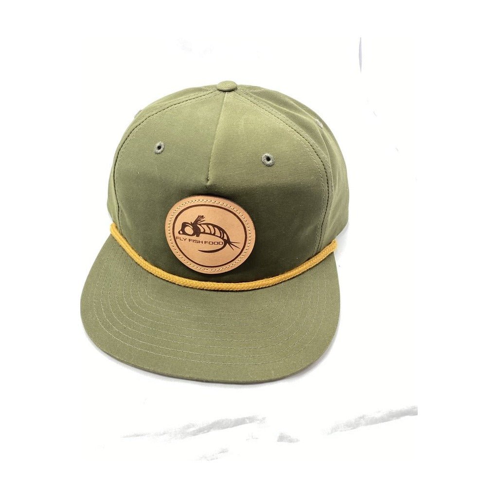 Fly Fish Food Pinch Front Relaxed Logo Hat - Olive - Hats - Fly Fish Food