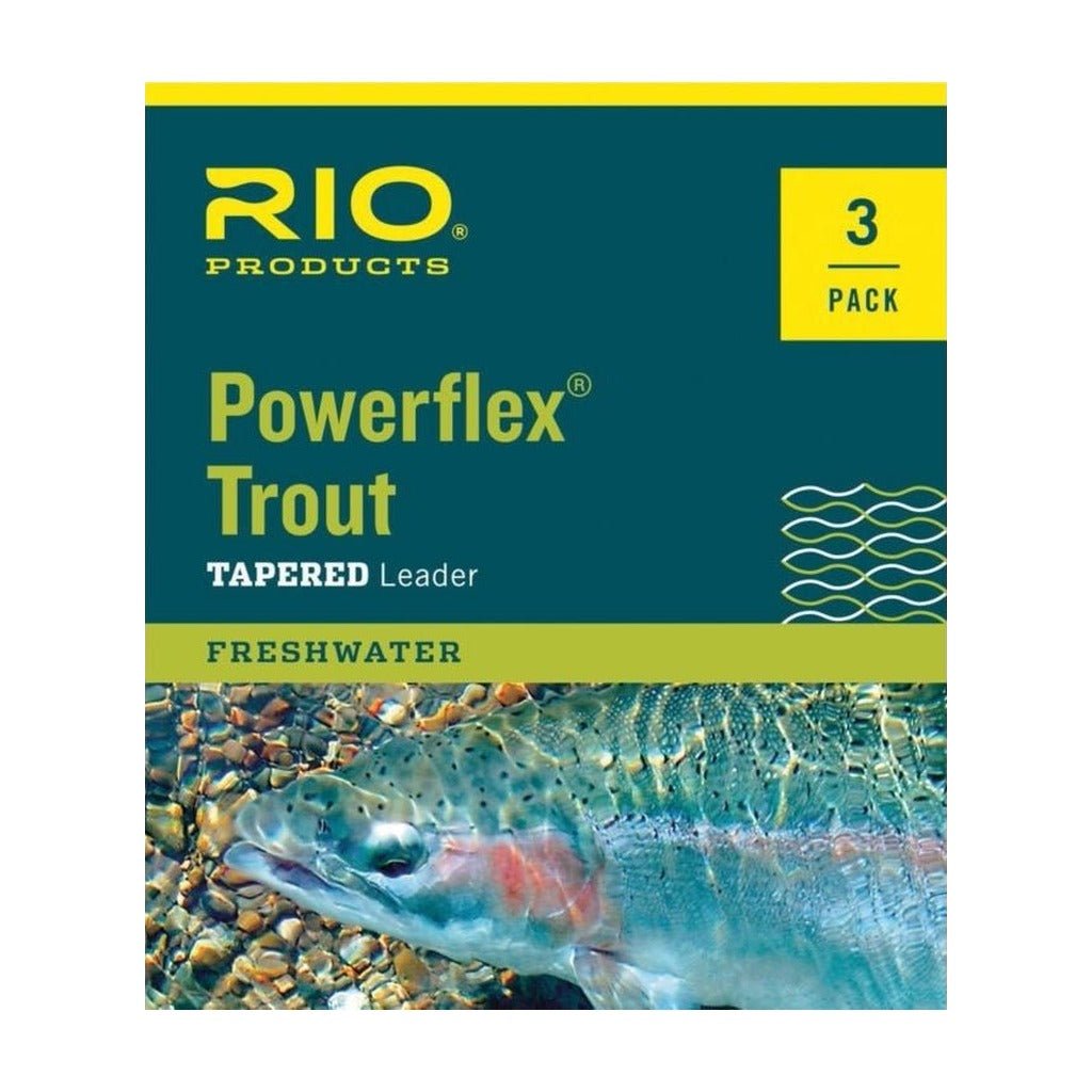 RIO Powerflex Trout Tapered Leader - 3 Pack - Tippet, Leader & Accessories - Fly Fish Food