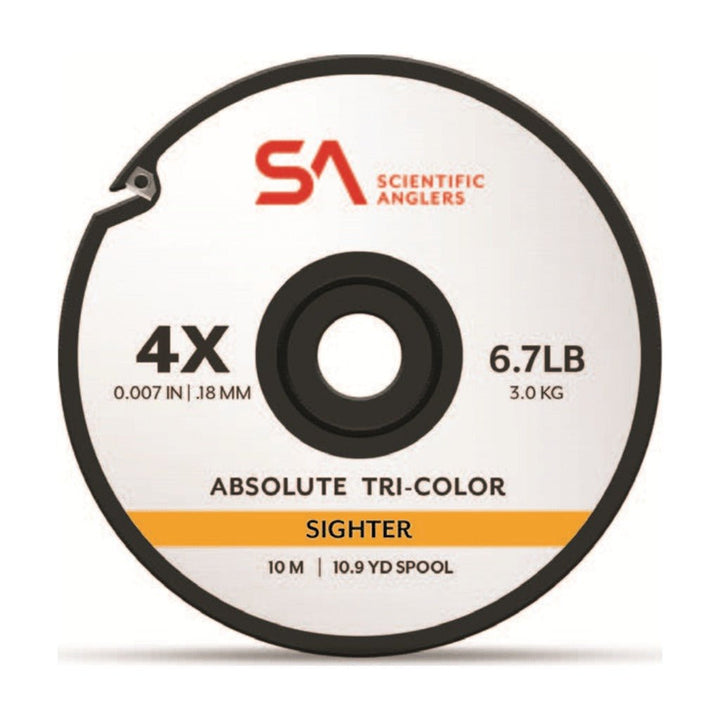 Scientific Anglers Absolute Tri - Color Sighter Tippet - 10m - Tippet, Leader &amp; Accessories - Fly Fish Food