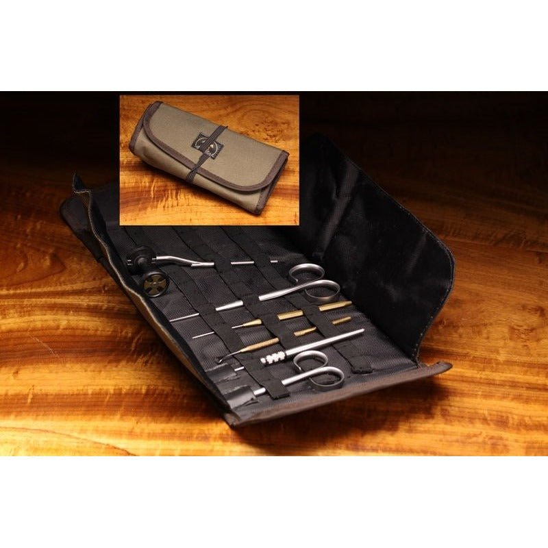 Hareline Roll Up Tying Tool Pouch - Fly Tying Accessories - Fly Fish Food