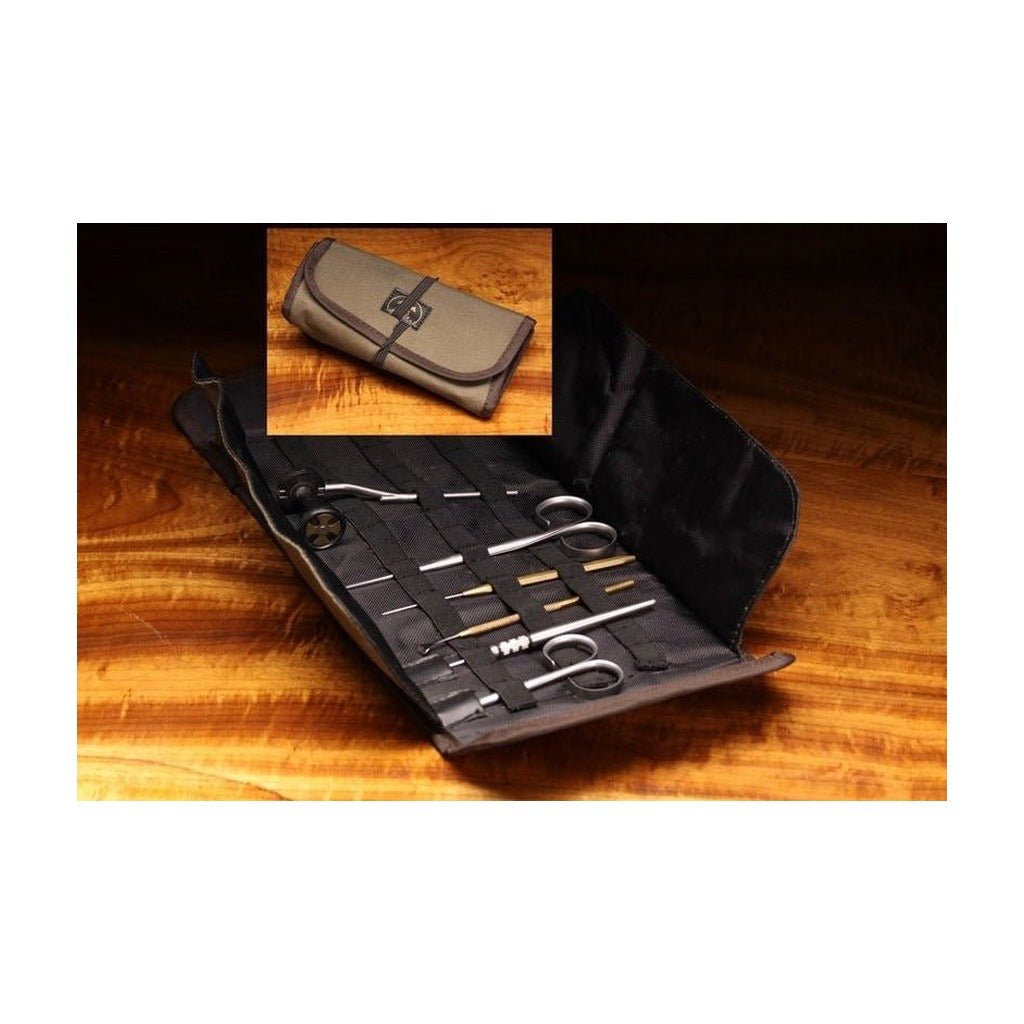 Hareline Roll Up Tying Tool Pouch - Fly Tying Accessories - Fly Fish Food