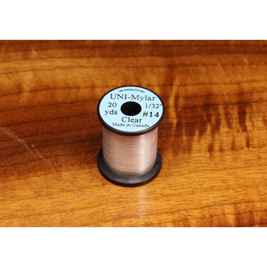 Uni Mylar - Clear - sz 14 - Wire, Tinsel & Lead - Fly Fish Food