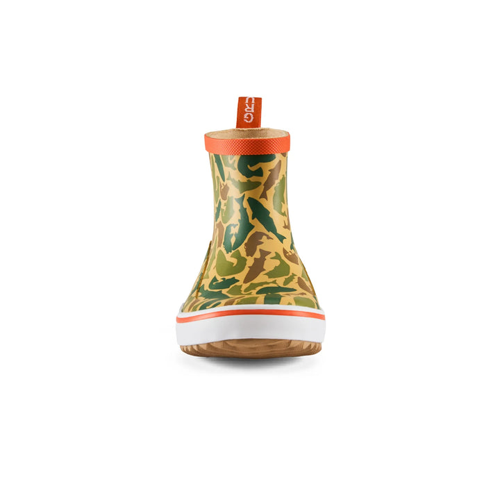 Grundens Kid's Guppy Rain Boot - Fish Camo